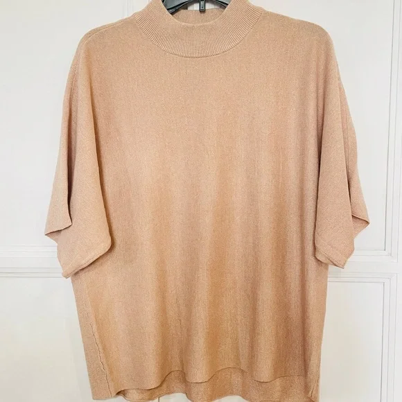 NWT Chico’s Shimmer Short Sleeve Pullover Sweater Size 2 Large - Picture 3 of 8